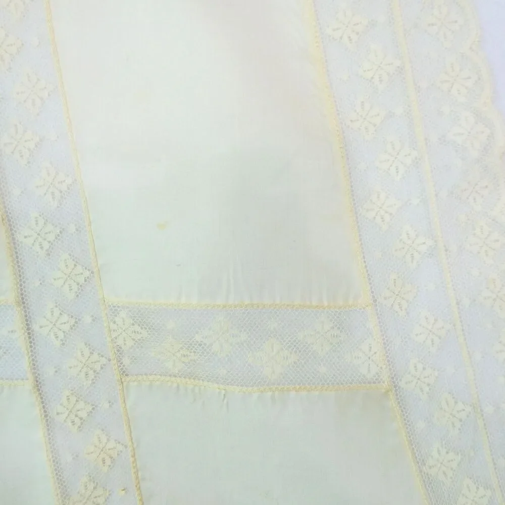 Vintage Green Dainty Lace Half‎ Apron Satin Waist Tie Coquette Cottagecore READ